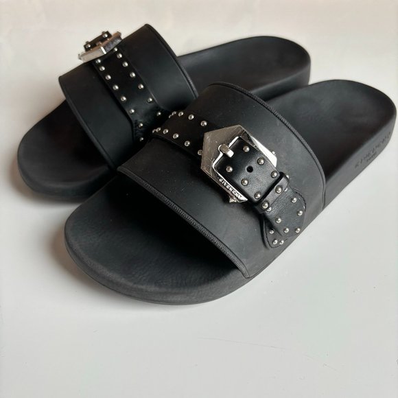 Givenchy Black Studded Women's Slides - Picture 2 of 6